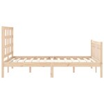 vidaXL Cadre de lit avec tête de lit 140x190 cm bois massif
