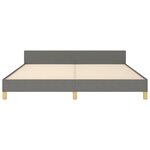 vidaXL Cadre de lit sans matelas gris foncé 180x200 cm tissu