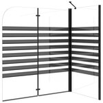 vidaXL Cabine de douche à rayures 120x68x130 cm Verre trempé