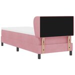 Lit boxspring vidaXL avec matelas rose 80x200 cm en velours