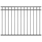 vidaXL Panneau de clôture Acier 1 7x1 2 m Noir