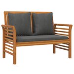 vidaXL Salon de jardin 4 Pièces avec coussins Bois d'acacia solide
