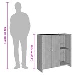 Armoire de rangement vidaXL Marron 100x36x102 cm Rattan