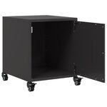 vidaXL Tables de chevet 2 Pièces noir 36x39x43 5 cm acier