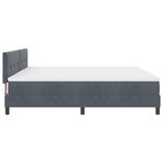 Lit à ressorts vidaXL avec matelas Gris foncé 200x200 cm Velours