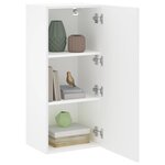 vidaXL Meuble TV mural blanc 40 5x30x90 cm bois d'ingénierie