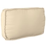 vidaXL Ensemble de coussins en palette de 3 pièces beige en tissu Oxford