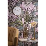 Fauteuil en velours  pieds en bois bicolores royal mauve