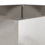 vidaXL Jardinières 2 Pièces argenté 49x47x46 cm acier inoxydable