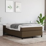 vidaXL Cadre de lit sans matelas marron foncé 120x200 cm tissu