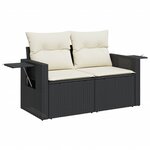 vidaXL Salon de jardin 10 Pièces avec coussins noir résine tressée