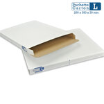 Lot de 500 boîtes pochettes carton l - hauteur 3cm - format 254x356 mm