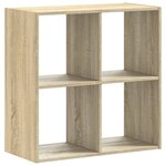 vidaXL Bibliothèque chêne sonoma 68 5x32x68 5 cm bois d'ingénierie