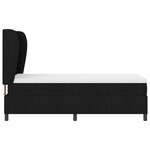 vidaXL Lit box avec matelas Noir 100x200 cm Tissu