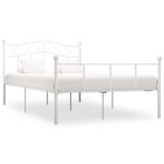 vidaXL Cadre de lit Blanc Métal 120 x 200 cm