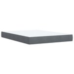 vidaXL Sommier à lattes de lit et matelas Gris foncé 140x190cm Velours