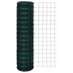 vidaXL Clôture euro Acier 25 x 1 5 m Vert