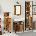 vidaXL Ensemble de Meubles de Salle de Bain en 4 pièces Bois Ancien