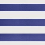 vidaXL Auvent rétractable bleu et blanc 3x2 5 m tissu et aluminium