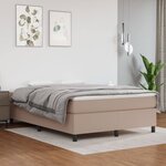 vidaXL Cadre de lit sans matelas cappuccino 140x190 cm similicuir