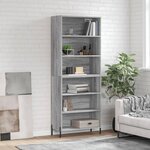 vidaXL Buffet sonoma gris 69 5x32 5x180 cm bois d'ingénierie