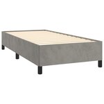 vidaXL Cadre de lit Gris clair 80x200 cm Velours