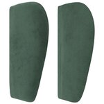 vidaXL Tête de lit avec oreilles Vert foncé 103x23x78/88 cm Velours