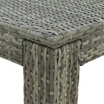 vidaXL Table de bar de jardin Gris 60 5x60 5x110 5 cm Résine tressée