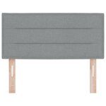 vidaXL Tête de lit LED Design Lines Gris Clair 90 cm Tissu