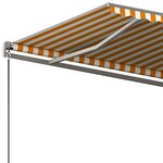 vidaXL Auvent automatique sur pied 450x350 cm Jaune/Blanc
