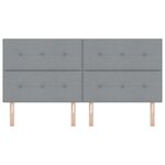 vidaXL Applique LED Tête de Lit Gris clair 100 cm Tissu
