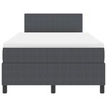 vidaXL Lit à Sommier avec Matelas & LED Gris Foncé 120x200 cm Tissu CORDUROY