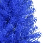 vidaXL Sapin de Noël artificiel avec support bleu 210 cm PVC