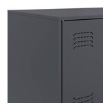 vidaXL Buffet anthracite 67x39x107 cm acier