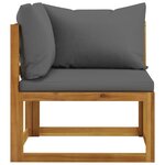 Salon de jardin meuble d'extérieur ensemble de mobilier 10 pièces avec coussin bois d'acacia solide 02_0014961