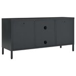 vidaXL Meuble TV Anthracite 105x35x52 cm Acier et verre