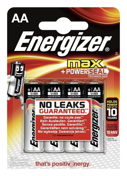Blister de 4 Piles Max LR6 AA ENERGIZER