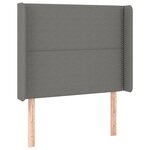 vidaXL Sommier à lattes de lit avec matelas Gris foncé 90x200 cm Tissu