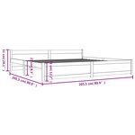 vidaXL Cadre de lit sans matelas bois massif 200x200 cm