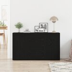 vidaXL Buffet Chêne noir Bois d'ingénierie 120 x 36 x 69 cm Rangement