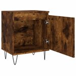vidaXL Table de chevet chêne fumé 40x30x50 cm bois d'ingénierie