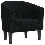 vidaXL Chaise cabriolet noir velours