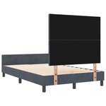 Lit vidaXL Gris Foncé 120x200 cm Velours