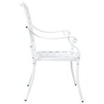 Chaises de jardin vidaXL 2 Pièces en aluminium moulé  blanches
