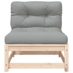 vidaXL Canapé de jardin sans accoudoirs et coussins bois massif de pin