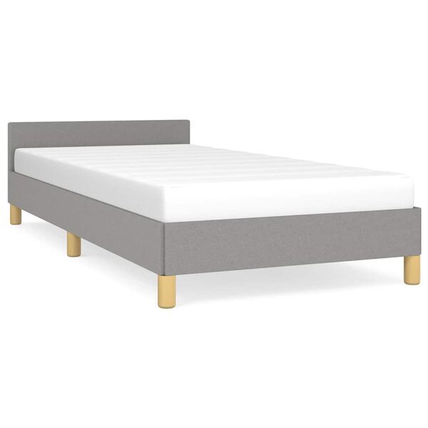 vidaXL Cadre de lit sans matelas gris clair 90x200 cm tissu