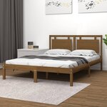 vidaXL Cadre de lit Marron miel Bois massif 200x200 cm