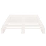 vidaXL Lit de palette Blanc 90x190 cm Bois de pin massif Simple