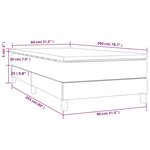 vidaXL Sommier à lattes de lit avec matelas Marron foncé 80x200 cm