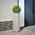 vidaXL Jardinières 2 Pièces triangulaire 30x26x75 cm acier inoxydable